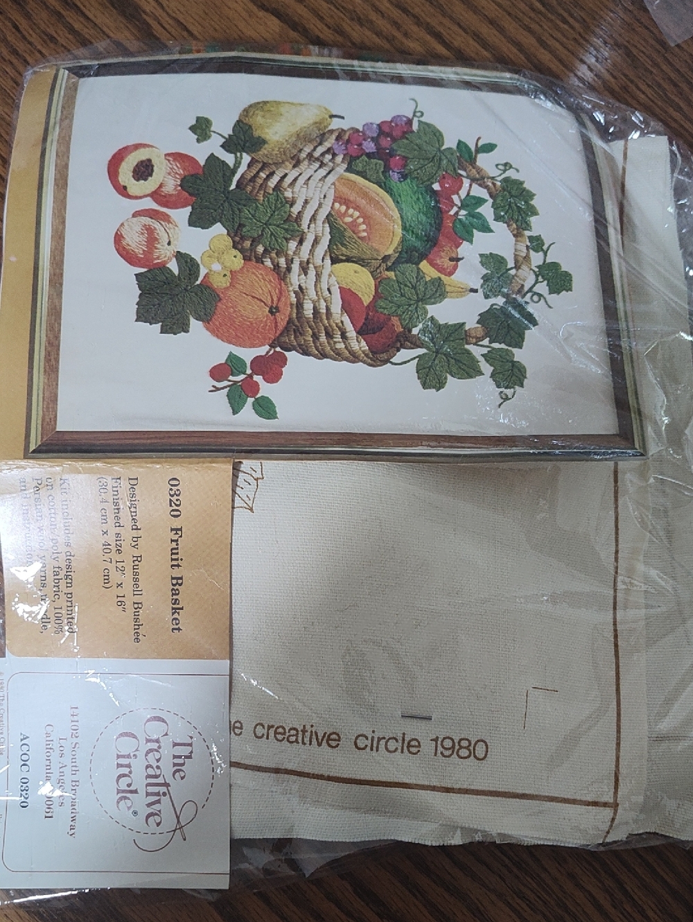 The Creative Circle Fruit Basket Crewel Embroidery Stitch Kit - Multicolor